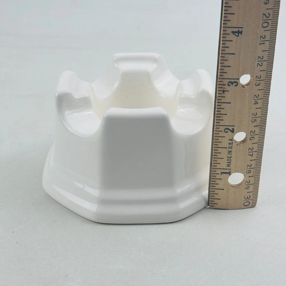 Pfaltzgraff Heritage White Potpourri‎ Butter Sauce Warmer Melter Stand Only
